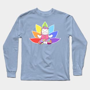 Unicorn Meditation with Lotus Long Sleeve T-Shirt